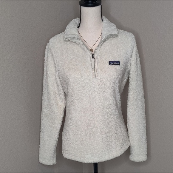 Patagonia Sherpa Quarter Zip Los Gatos Cream Pullover Ladies Small - Picture 4 of 13